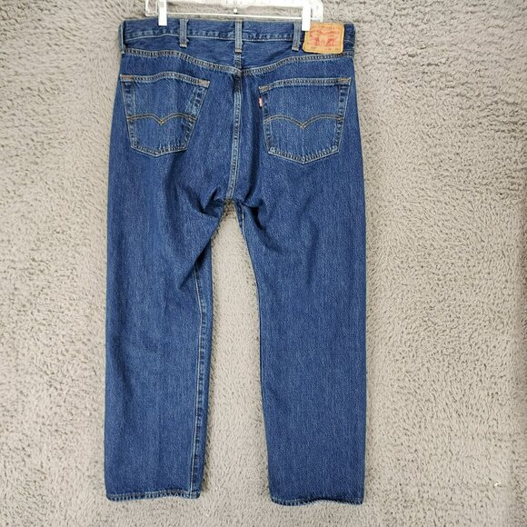 Levi's Other - Levis Jeans Mens 38x29 501 Med Wash Cotton Mid Rise Button Fly Classic Straight